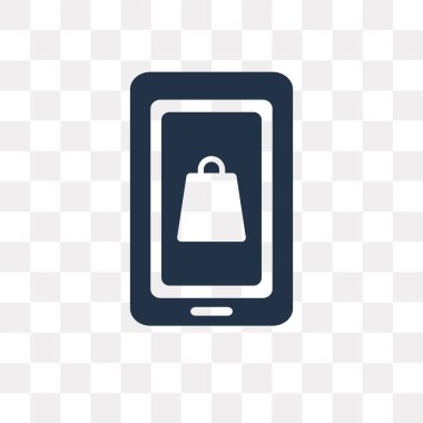 Online alışveriş vektör simge şeffaf arka plan üzerinde Online alışveriş saydamlık kavramı izole kullanılan web ve mobil olabilir