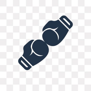 Saydam arka plan üzerinde kavga saydamlık kavramı izole mücadele vektör simge kullandığınız web ve mobil olabilir