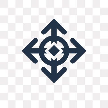 Genişletme vektör simgesini şeffaf arka plan üzerinde genişletme saydamlık kavramı izole olabilir kullanılan web ve mobil