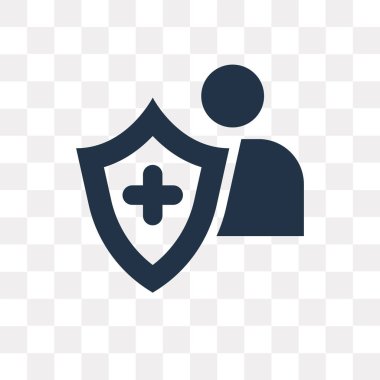 Saydam arka plan üzerinde sigorta saydamlık kavramı izole sigorta vektör simge kullandığınız web ve mobil olabilir