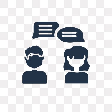 Saydam arka plan üzerinde sohbet saydamlık kavramı izole sohbet vektör simge kullandığınız web ve mobil olabilir