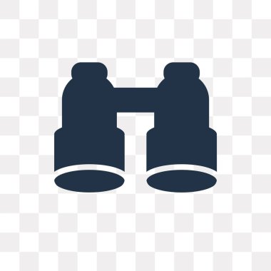 Saydam arka plan üzerinde dürbün saydamlık kavramı izole dürbün vektör simge kullandığınız web ve mobil olabilir