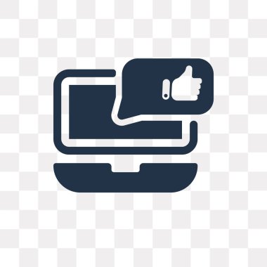 Kullandığınız web ve mobil dizüstü vektör simge şeffaf arka plan üzerinde Laptop saydamlık kavramı izole olabilir