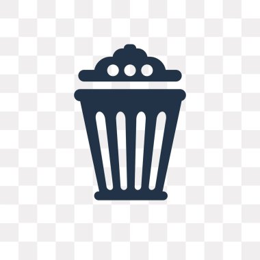 Saydam arka plan üzerinde çöp saydamlık kavramı izole çöp vektör simge kullandığınız web ve mobil olabilir