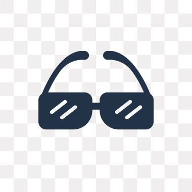 Saydam arka plan üzerinde gözlük saydamlık kavramı izole gözlük vektör simge kullandığınız web ve mobil olabilir