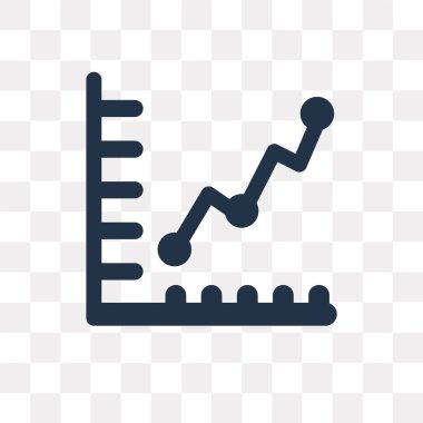 Saydam arka plan üzerinde izole grafik vektör simge bar Bar grafik saydamlık kavramı kullanılan web ve mobil olabilir