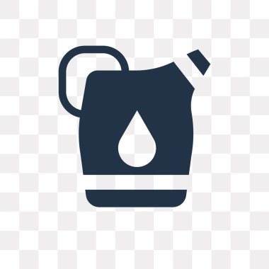 Saydam arka plan üzerinde galon petrol saydamlık kavramı izole galon petrol vektör simge kullandığınız web ve mobil olabilir