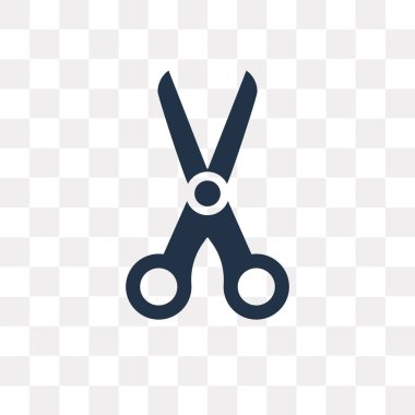 Saydam arka plan üzerinde makas saydamlık kavramı izole makas vektör simge kullandığınız web ve mobil olabilir