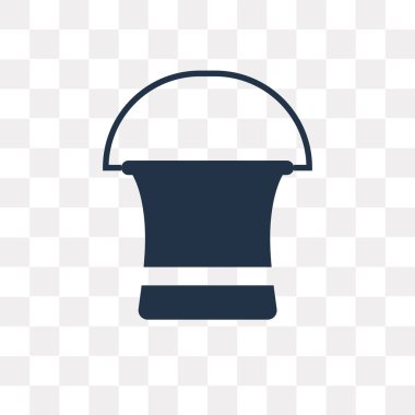 Saydam arka plan üzerinde kova saydamlık kavramı izole kova vektör simge kullandığınız web ve mobil olabilir