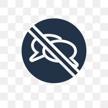 Saydam arka plan üzerinde sohbet hiçbir saydamlık kavramı izole sohbet vektör simge kullandığınız web ve mobil olabilir