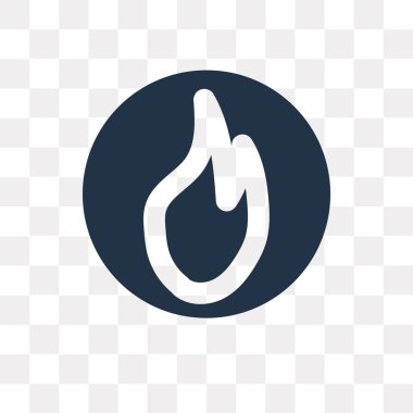 Saydam arka plan üzerinde yangın saydamlık kavramı izole yangın vektör simge kullandığınız web ve mobil olabilir