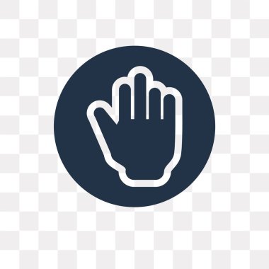 Dur vektör simgesi şeffaf arka plan üzerinde Stop saydamlık kavramı izole olabilir kullanılan web ve mobil