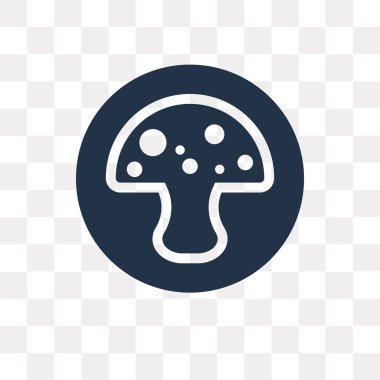 Saydam arka plan üzerinde mantar saydamlık kavramı izole mantar vektör simge kullandığınız web ve mobil olabilir