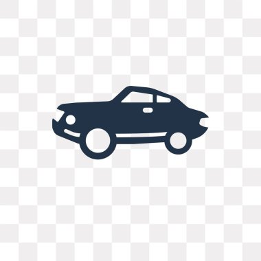 Saydam arka plan üzerinde araba saydamlık kavramı izole araba vektör simge kullandığınız web ve mobil olabilir