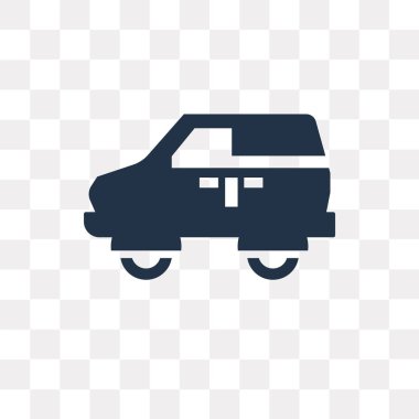 Saydam arka plan üzerinde Van saydamlık kavramı izole van vektör simge kullandığınız web ve mobil olabilir