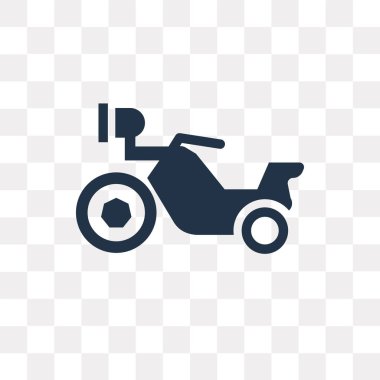 Saydam arka plan üzerinde motosiklet saydamlık kavramı izole motosiklet vektör simge kullandığınız web ve mobil olabilir