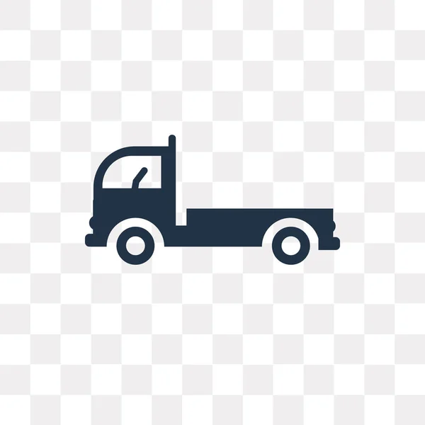 Grote Truck Vector Pictogram Geïsoleerd Transparante Achtergrond Grote Truck Transparantie — Stockvector