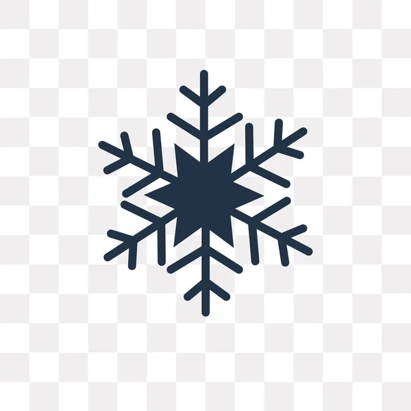 Icono Vector Copo Nieve Aislado Fondo Transparente Concepto Transparencia Copo — Vector de stock