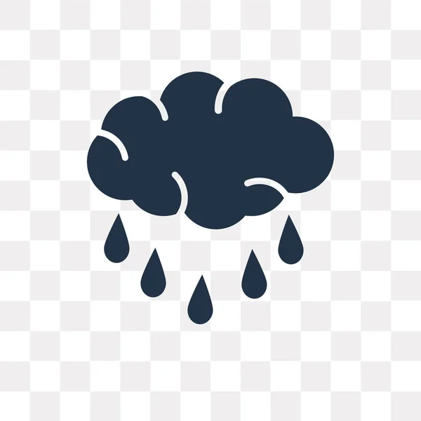 Icono Vector Lluvia Aislado Sobre Fondo Transparente Concepto Transparencia Lluvia — Vector de stock