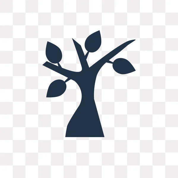 Árbol Icono Vectorial Aislado Sobre Fondo Transparente Árbol Concepto Transparencia — Vector de stock