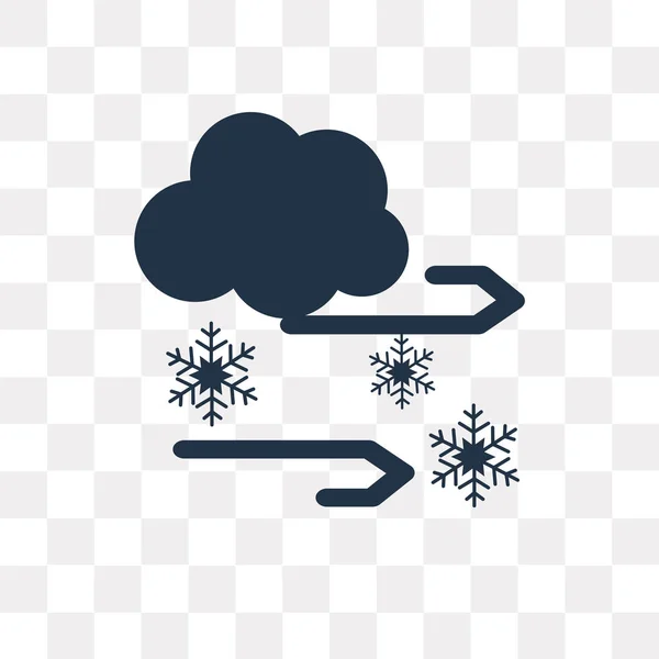 雪和风矢量图标隔离在透明的背景 雪和风透明度概念可以使用 Web 和移动 — 图库矢量图片