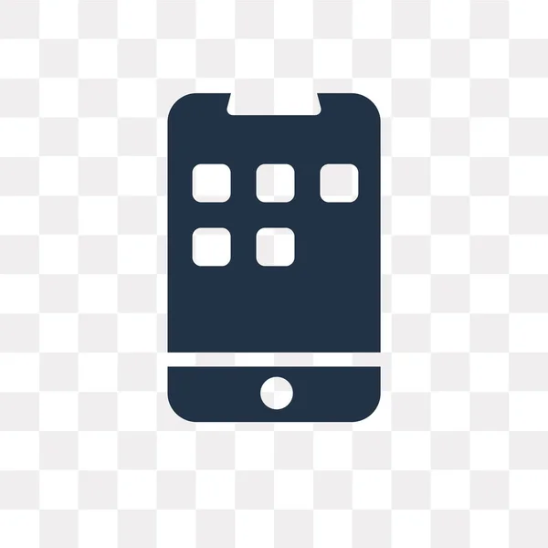 Ícone Vetor Smartphone Isolado Fundo Transparente Conceito Transparência Smartphone Pode — Vetor de Stock