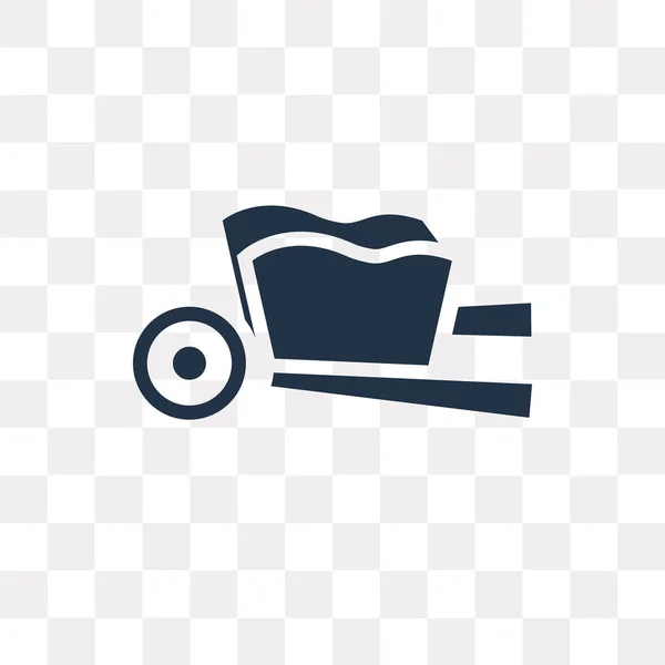 ไอคอนเวกเตอร Wheelbarrow แยกจากพ นหล โปร งใส แนวค ดความโปร งใสของ Wheelbarrow — ภาพเวกเตอร์สต็อก
