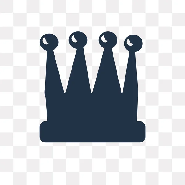 König Krone Vektor Symbol Isoliert Auf Transparentem Hintergrund König Krone — Stockvektor
