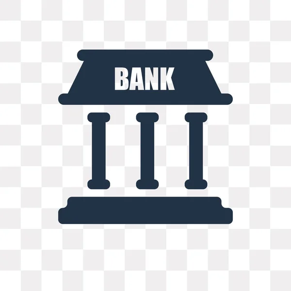 Ícone Vetor Bancário Isolado Fundo Transparente Conceito Transparência Bancária Pode — Vetor de Stock