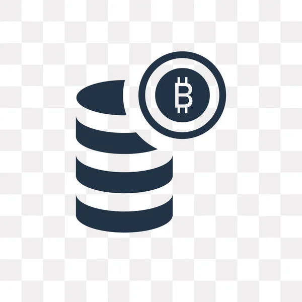 Bitcoin Vector Pictogram Geïsoleerd Transparante Achtergrond Bitcoin Transparantie Concept Kunnen — Stockvector