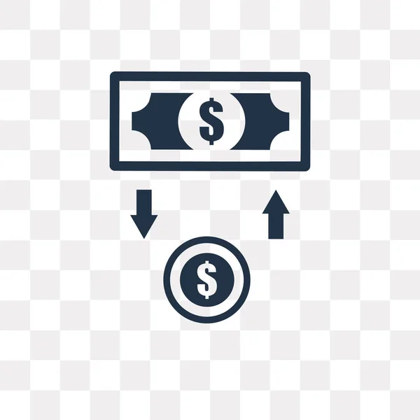 Izolované Průhledné Pozadí Koncept Transparentnosti Dolar Dolar Vektorové Ikony Mohou — Stockový vektor