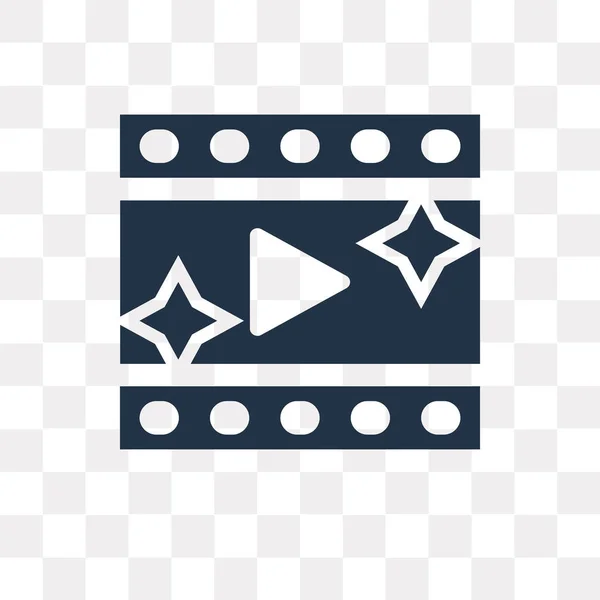 Play Video Vektor Symbol Isoliert Auf Transparentem Hintergrund Play Video — Stockvektor