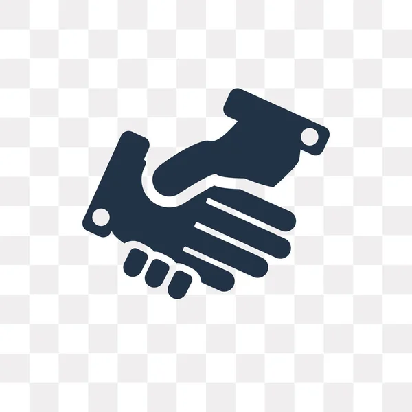 Ícone Vetor Handshake Isolado Fundo Transparente Conceito Transparência Handshake Pode — Vetor de Stock