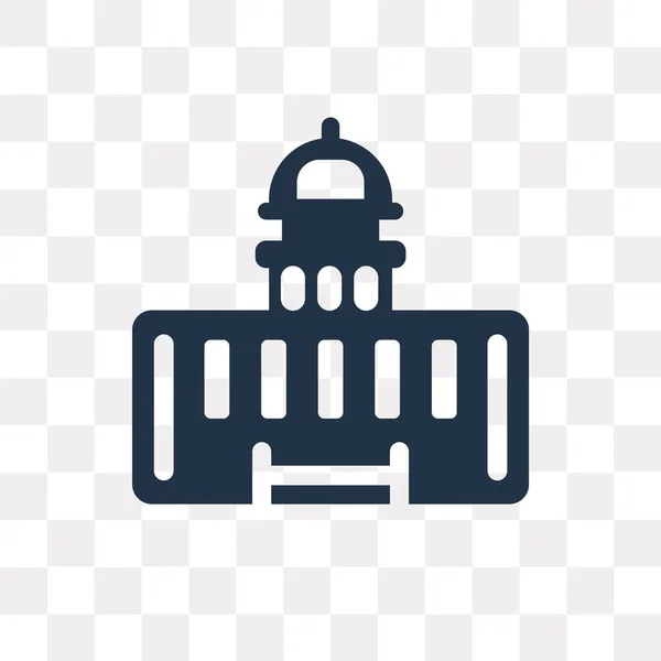 Capitol Vector Icon Elszigetelt Átlátszó Háttér Capitol Átláthatóság Koncepció Lehet — Stock Vector