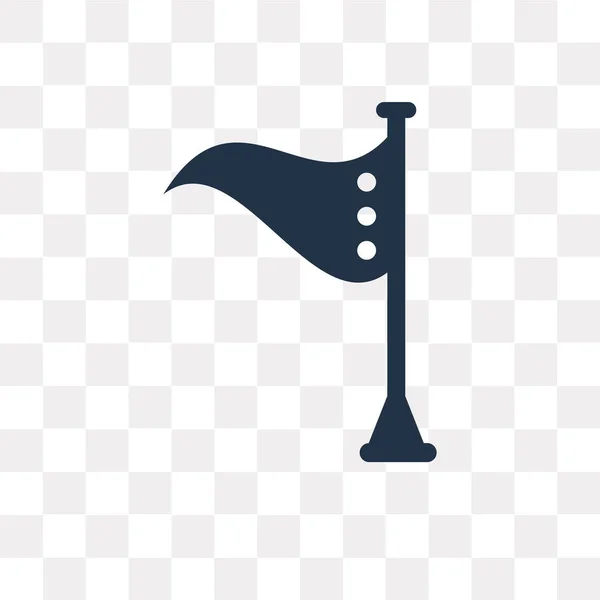 Значок Вектора Флага Изолирован Прозрачном Фоне Концепция Прозрачности Флага Использована — стоковый вектор