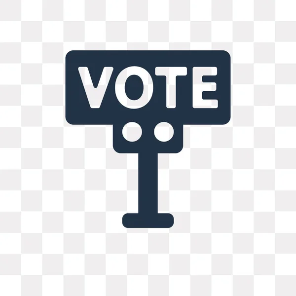 Votar Icono Vectorial Aislado Sobre Fondo Transparente Concepto Transparencia Voto — Vector de stock