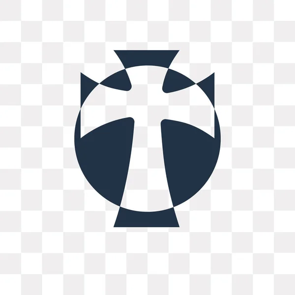 Кельтський Хрест Ікона Вектор Ізольовані Прозорим Фоном Кельтський Хрест Прозорості — стоковий вектор