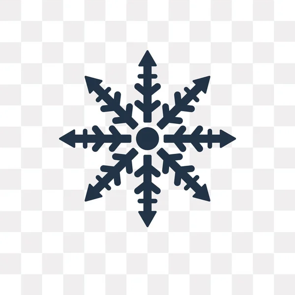 Sneeuwvlok Vector Pictogram Geïsoleerd Transparante Achtergrond Snowflake Transparantie Concept Kunnen — Stockvector