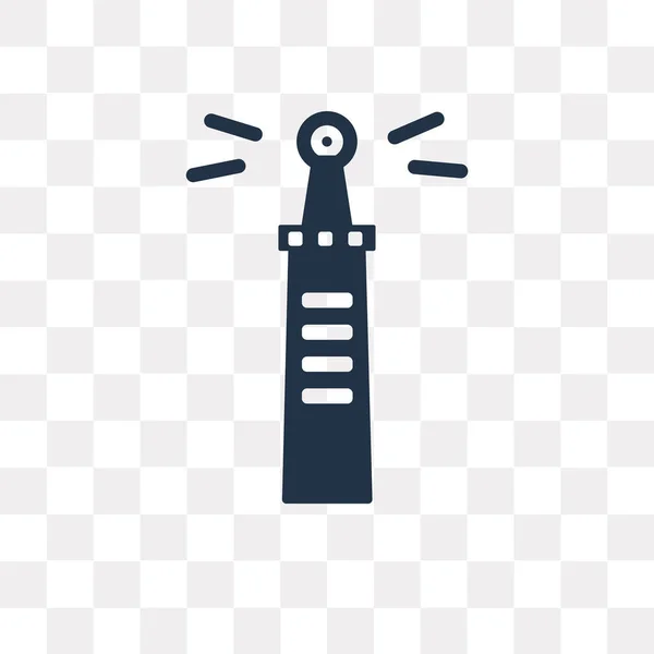 Leuchtturm Vektorsymbol Isoliert Auf Transparentem Hintergrund Leuchtturm Transparenzkonzept Kann Web — Stockvektor