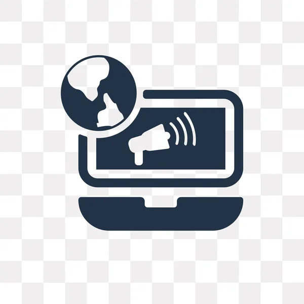 Vektör simgesi üzerinde şeffaf arka plan izole reklam, reklam saydamlık kavramı kullanılan web ve mobil olabilir