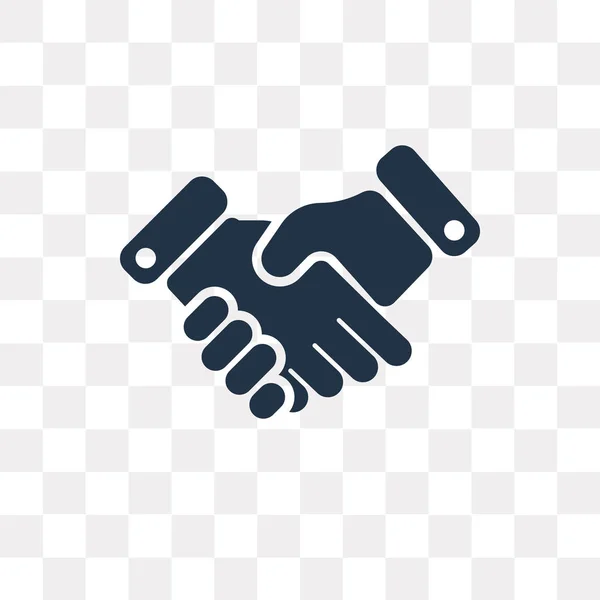 Ícone Vetor Handshake Isolado Fundo Transparente Conceito Transparência Handshake Pode — Vetor de Stock