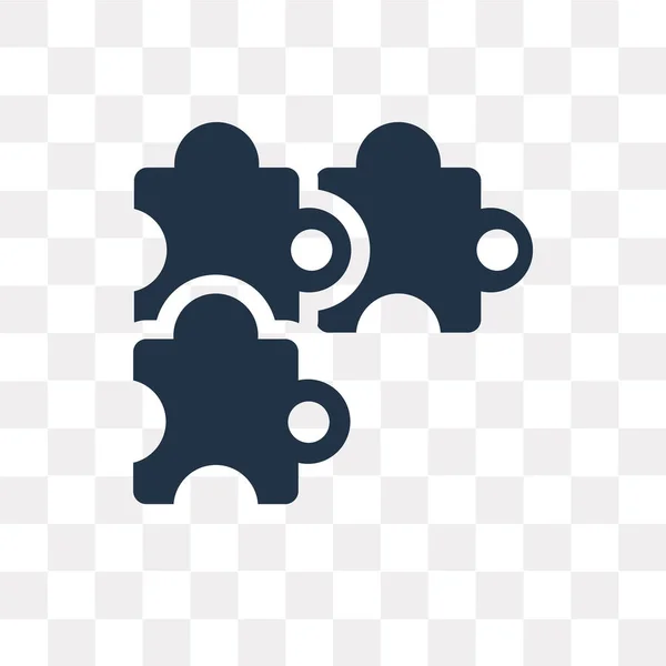 Puzzle Icono Vector Aislado Sobre Fondo Transparente Concepto Transparencia Puzzle — Vector de stock