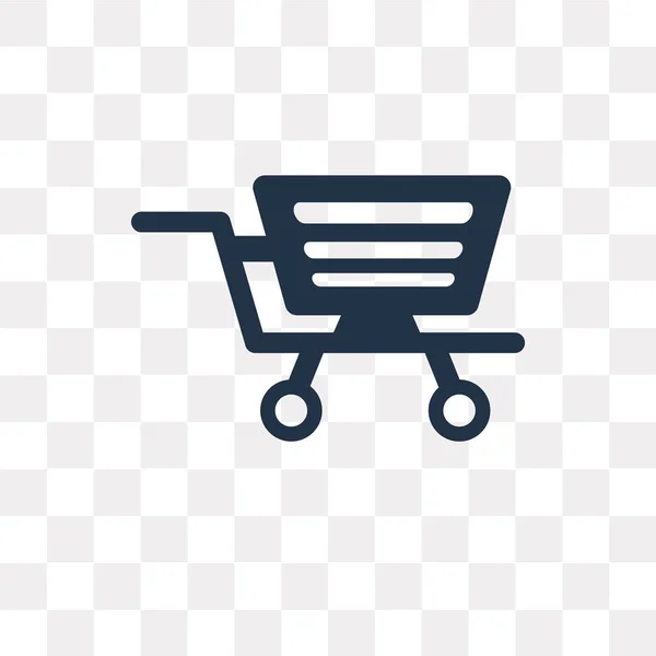 Winkelen Kar Vector Pictogram Geïsoleerd Transparante Achtergrond Kan Shopping Cart — Stockvector