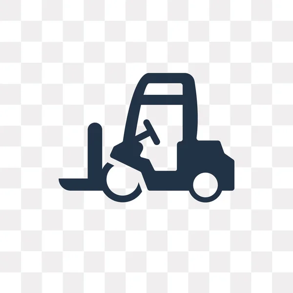 Saydam Arka Plan Üzerinde Forklift Saydamlık Kavramı Izole Forklift Vektör — Stok Vektör