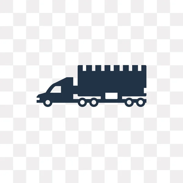 Vrachtwagen Vector Pictogram Geïsoleerd Transparante Achtergrond Vrachtwagen Transparantie Concept Kunnen — Stockvector