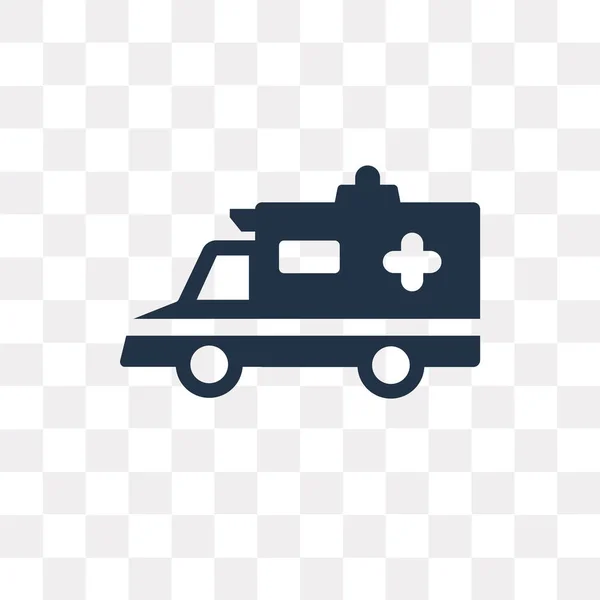 Icono Vector Ambulancia Aislado Sobre Fondo Transparente Concepto Transparencia Ambulancia — Vector de stock
