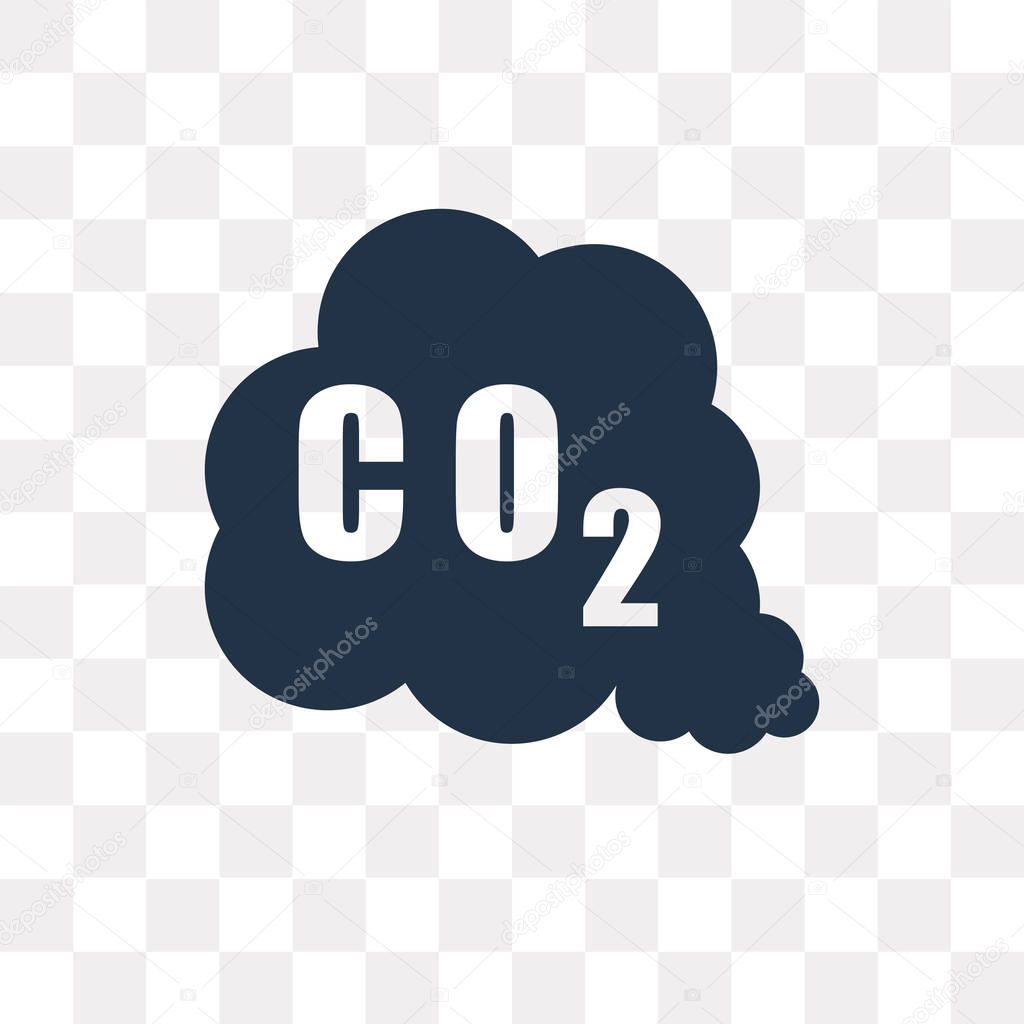 CO2 Gas vector icon isolated on transparent background, CO2 Gas transparency concept can be used web and mobile