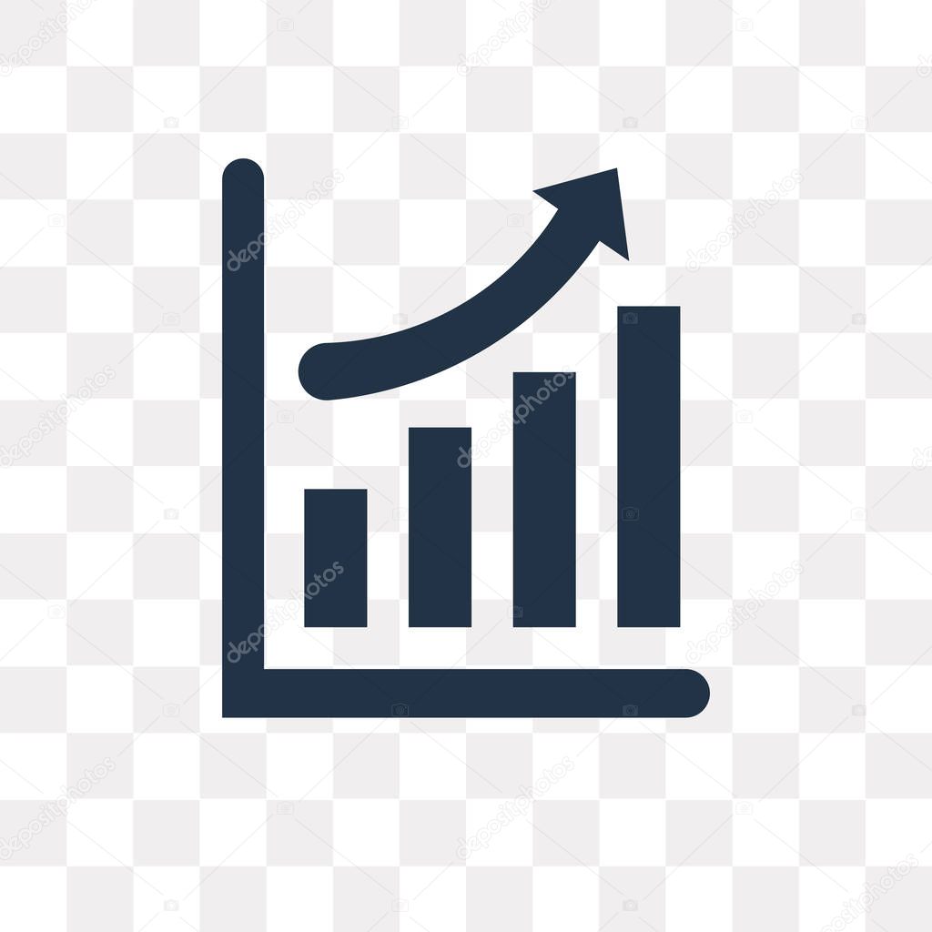 Growth vector icon isolated on transparent background, Growth transparency concept can be used web and mobile