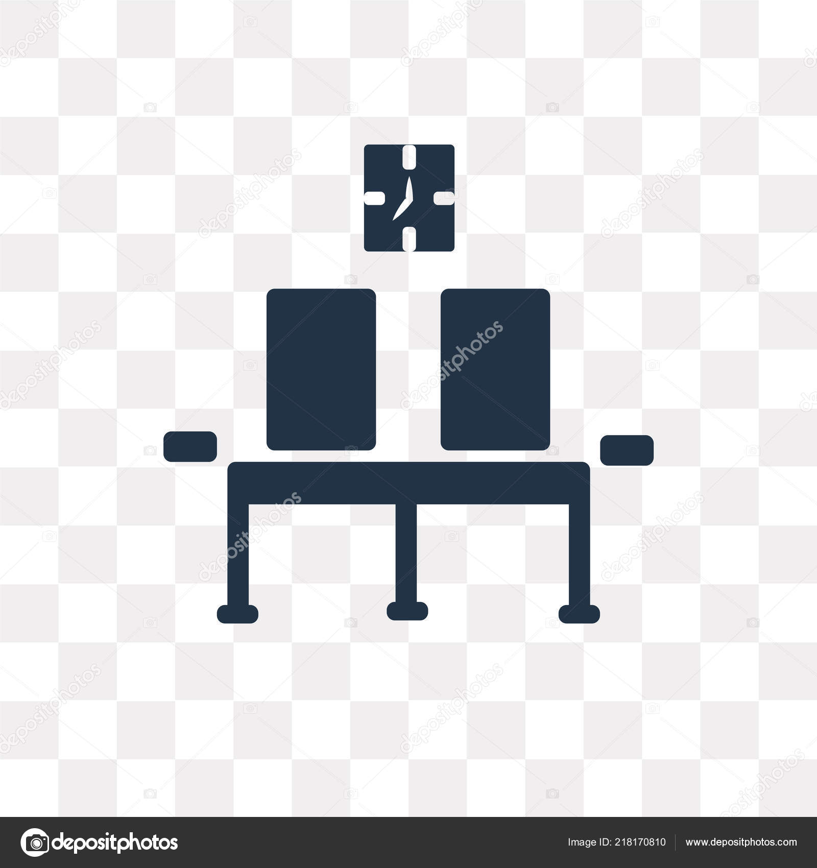 Waiting Room Vector Icon Isolated Transparent Background