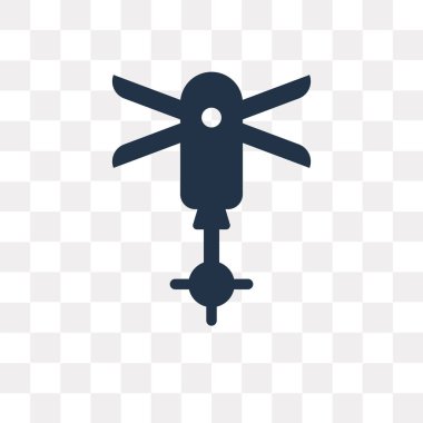Saydam arka plan üzerinde helikopter saydamlık kavramı izole helikopter vektör simge kullandığınız web ve mobil olabilir